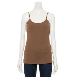 Women's Sonoma Goods For Life® Everyday Built-In Support Camisole 88 Women's Sonoma Goods For Life® Everyday Built-In Support Camisole -True Fit Shop 2433356 Chestnut Brown