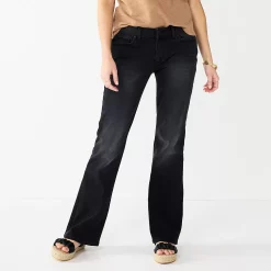 Women's Sonoma Goods For Life® Midrise Bootcut Jeans -True Fit Shop 2955090 Black Wash