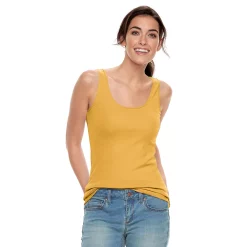 Women's Sonoma Goods For Life® Tunic Layering Tank Top -True Fit Shop 2979874 Cider Yellow