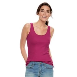 Women's Sonoma Goods For Life® Tunic Layering Tank Top -True Fit Shop 2979874 Dark Pink