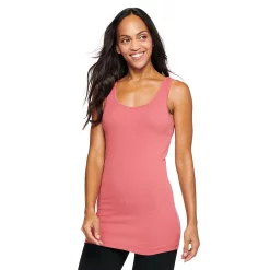 Women's Sonoma Goods For Life® Tunic Layering Tank Top -True Fit Shop 2979874 Deep Pink