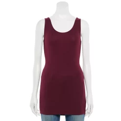 Women's Sonoma Goods For Life® Tunic Layering Tank Top -True Fit Shop 2979874 Maroon