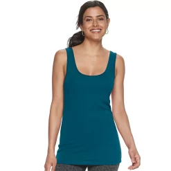 Women's Sonoma Goods For Life® Tunic Layering Tank Top -True Fit Shop 2979874 Mystery Teal
