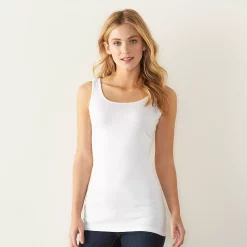 Women's Sonoma Goods For Life® Tunic Layering Tank Top -True Fit Shop 2979874 New White