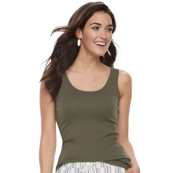 Women's Sonoma Goods For Life® Tunic Layering Tank Top -True Fit Shop 2979874 Olive Night