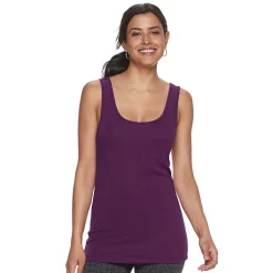 Women's Sonoma Goods For Life® Tunic Layering Tank Top -True Fit Shop 2979874 Plum Appeal
