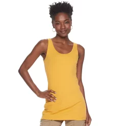 Women's Sonoma Goods For Life® Tunic Layering Tank Top -True Fit Shop 2979874 Varsity Gold
