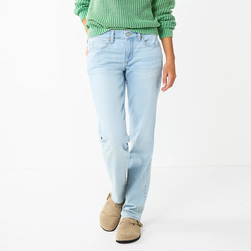 Women's Sonoma Goods For Life® Supersoft Midrise Straight-Leg Jeans 2 Women's Sonoma Goods For Life® Supersoft Midrise Straight-Leg Jeans - Image 2