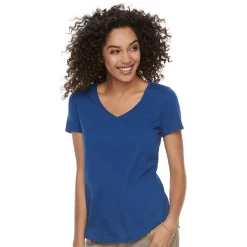 Petite Sonoma Goods For Life® Essential V-Neck Tee -True Fit Shop 3053848 Bennet Navy