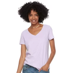 Petite Sonoma Goods For Life® Essential V-Neck Tee -True Fit Shop 3053848 Cherub Lilac