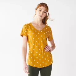 Petite Sonoma Goods For Life® Essential V-Neck Tee -True Fit Shop 3053848 Vintage Daisy