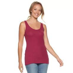 Women's Sonoma Goods For Life® Layering Tank 74 Women's Sonoma Goods For Life® Layering Tank -True Fit Shop 3381138 Burgundy Ribbon