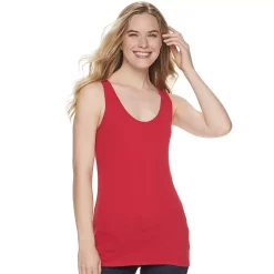 Women's Sonoma Goods For Life® Layering Tank 95 Women's Sonoma Goods For Life® Layering Tank -True Fit Shop 3381138 Valentine Red