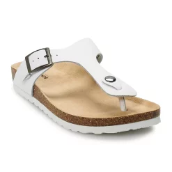 Sonoma Goods For Life® Porcelain Leather Slide Sandals 9 Sonoma Goods For Life® Porcelain Leather Slide Sandals -True Fit Shop 3519235 White
