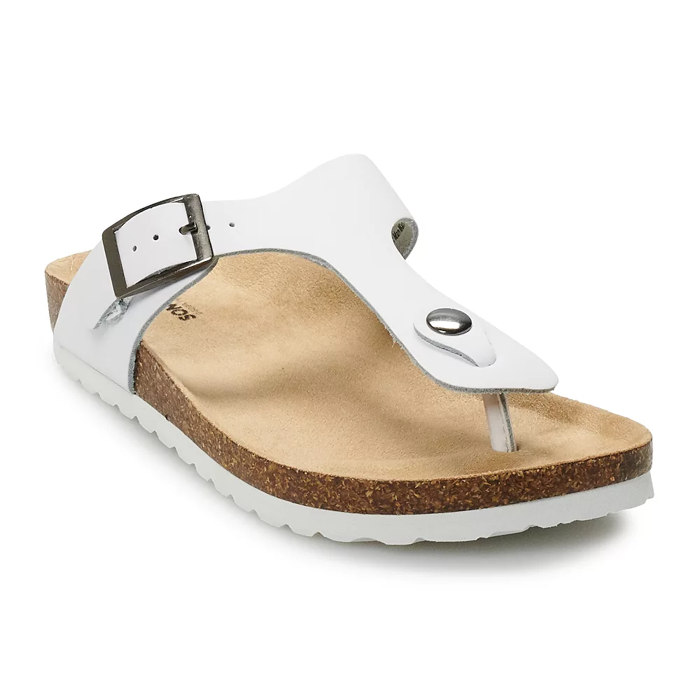 Sonoma Goods For Life® Porcelain Leather Slide Sandals 3 Sonoma Goods For Life® Porcelain Leather Slide Sandals - Image 3