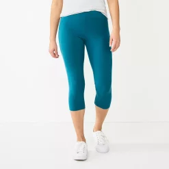 Women's Sonoma Goods For Life® Wide-Waist Capri Leggings -True Fit Shop 3584124 Blue