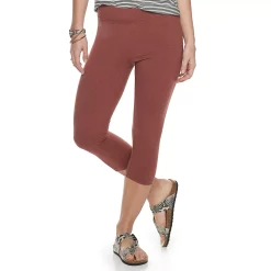 Women's Sonoma Goods For Life® Wide-Waist Capri Leggings -True Fit Shop 3584124 Mauve