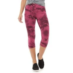 Women's Sonoma Goods For Life® Wide-Waist Capri Leggings -True Fit Shop 3584124 Pink Dye Effect