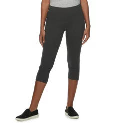Women's Sonoma Goods For Life® Wide-Waist Capri Leggings -True Fit Shop 3584124 Slate Gray