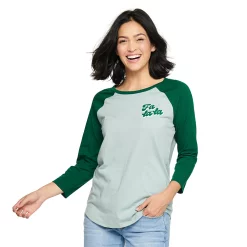 Women's Sonoma Goods For Life® Baseball Tee 14 Women's Sonoma Goods For Life® Baseball Tee -True Fit Shop 4008826 Green Fa La La