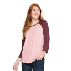 Women's Sonoma Goods For Life® Baseball Tee 12 Women's Sonoma Goods For Life® Baseball Tee -True Fit Shop 4008826 Plum Oh What Fun