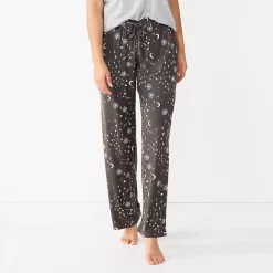 Women's Sonoma Goods For Life® Cozy Pajama Pants -True Fit Shop 4211999 Black Celestial