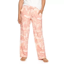 Women's Sonoma Goods For Life® Cozy Pajama Pants -True Fit Shop 4211999 Coral Tie Dye