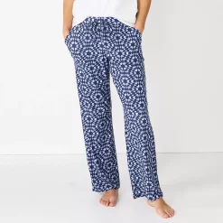 Women's Sonoma Goods For Life® Cozy Pajama Pants -True Fit Shop 4211999 Navy Quilt
