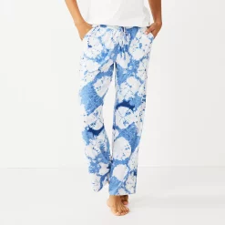 Women's Sonoma Goods For Life® Cozy Pajama Pants -True Fit Shop 4211999 Navy Tie Dye