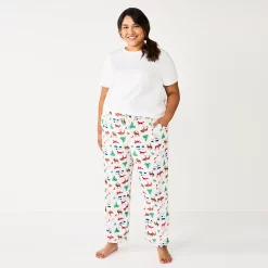 Plus Size Sonoma Goods For Life® Knit Pajama Pants 24 Plus Size Sonoma Goods For Life® Knit Pajama Pants -True Fit Shop 4212360 Forest Friends