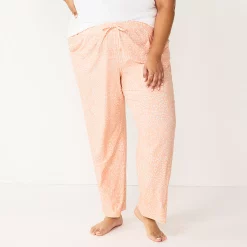 Plus Size Sonoma Goods For Life® Knit Pajama Pants 21 Plus Size Sonoma Goods For Life® Knit Pajama Pants -True Fit Shop 4212360 Peach Animal