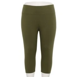 Plus Size Sonoma Goods For Life® Knit Capri Leggings -True Fit Shop 4878367 Lander Green