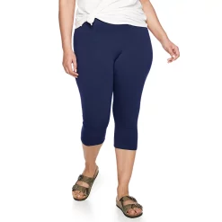 Plus Size Sonoma Goods For Life® Knit Capri Leggings -True Fit Shop 4878367 Navy