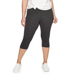 Plus Size Sonoma Goods For Life® Knit Capri Leggings -True Fit Shop 4878367 Slate