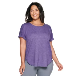 Plus Size Sonoma Goods For Life® Supersoft Short Sleeve Top -True Fit Shop 4886368 Grape Arbor