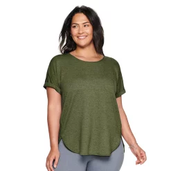 Plus Size Sonoma Goods For Life® Supersoft Short Sleeve Top -True Fit Shop 4886368 Olive