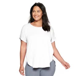 Plus Size Sonoma Goods For Life® Supersoft Short Sleeve Top -True Fit Shop 4886368 White