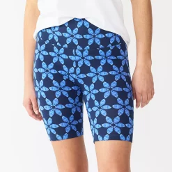Women's Sonoma Goods For Life® High-Waist Bike Shorts -True Fit Shop 4910074 Navy Floral
