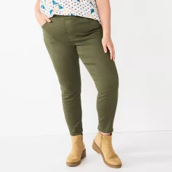 Plus Size Sonoma Goods For Life® Comfortable Favorite Mid-Rise Jeggings 13 Plus Size Sonoma Goods For Life® Comfortable Favorite Mid-Rise Jeggings -True Fit Shop 4916239 Olive