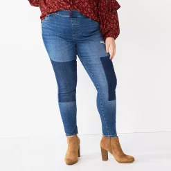Plus Size Sonoma Goods For Life® Comfortable Favorite Mid-Rise Jeggings 17 Plus Size Sonoma Goods For Life® Comfortable Favorite Mid-Rise Jeggings -True Fit Shop 4916239 Patchwork