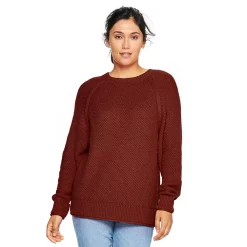 Women's Sonoma Goods For Life® All Over Stitch Crewneck Sweater 24 Women's Sonoma Goods For Life® All Over Stitch Crewneck Sweater -True Fit Shop 4923526 Brown