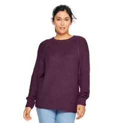 Women's Sonoma Goods For Life® All Over Stitch Crewneck Sweater 28 Women's Sonoma Goods For Life® All Over Stitch Crewneck Sweater -True Fit Shop 4923526 Purple