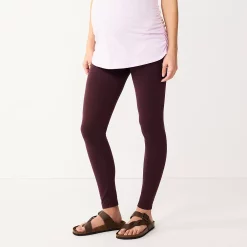 Maternity Sonoma Goods For Life® Full Belly Panel Leggings 13 Maternity Sonoma Goods For Life® Full Belly Panel Leggings -True Fit Shop 4959690 Wine