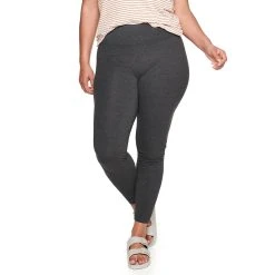 Plus Size Sonoma Goods For Life® Midrise Leggings 27 Plus Size Sonoma Goods For Life® Midrise Leggings -True Fit Shop 4966829 Heather Gray