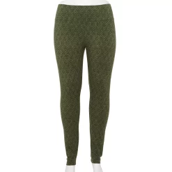 Plus Size Sonoma Goods For Life® Midrise Leggings 23 Plus Size Sonoma Goods For Life® Midrise Leggings -True Fit Shop 4966829 Olive Geo Floral