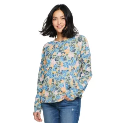 Women's Sonoma Goods For Life® Everyday Crewneck Sweatshirt 42 Women's Sonoma Goods For Life® Everyday Crewneck Sweatshirt -True Fit Shop 4974237 Light Blue Floral