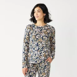 Women's Sonoma Goods For Life® Everyday Crewneck Sweatshirt 39 Women's Sonoma Goods For Life® Everyday Crewneck Sweatshirt -True Fit Shop 4974237 Navy Floral