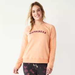 Women's Sonoma Goods For Life® Everyday Crewneck Sweatshirt 41 Women's Sonoma Goods For Life® Everyday Crewneck Sweatshirt -True Fit Shop 4974237 Peach Happiness
