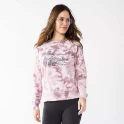 Women's Sonoma Goods For Life® Everyday Crewneck Sweatshirt 48 Women's Sonoma Goods For Life® Everyday Crewneck Sweatshirt -True Fit Shop 4974237 Pink Mountain Dye