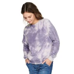 Women's Sonoma Goods For Life® Everyday Crewneck Sweatshirt 31 Women's Sonoma Goods For Life® Everyday Crewneck Sweatshirt -True Fit Shop 4974237 Purple Dye Effect